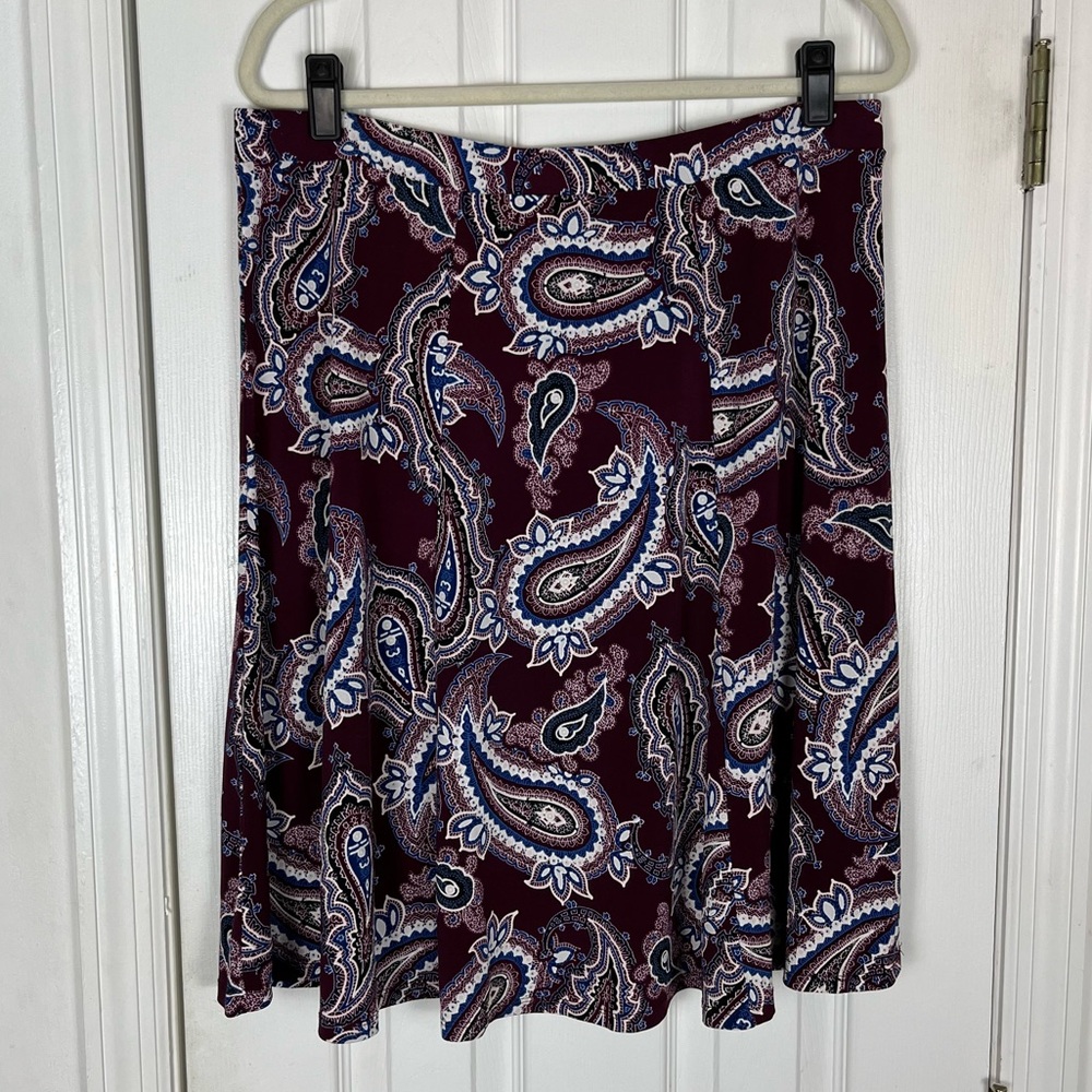 Sami & Jo Paisley Print Slinky Knee Length Skirt